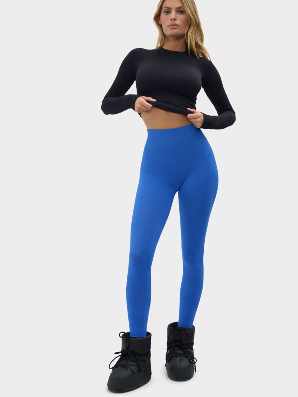 NWT Halfdays Sophia Legging - High-Rise Seamless in Cobalt Blue